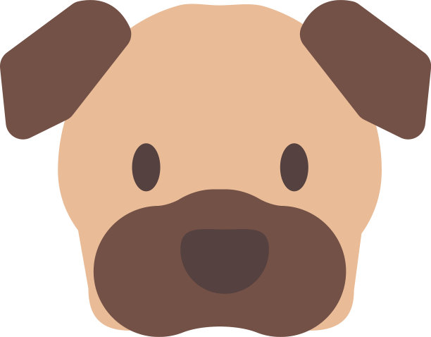 头可爱的狗在白色的背景图片下载