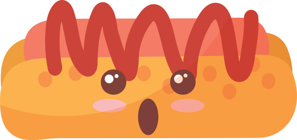 白色背景上的美味热狗图片下载