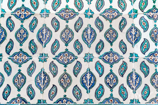 土耳其伊斯坦布尔市的土耳其蓝色瓷砖图片下载