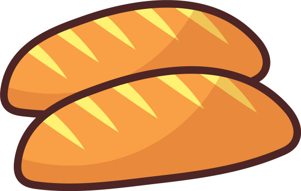 白色背景上的面包图片下载