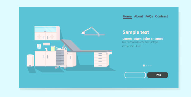 现代临床强化治疗空病床图片下载