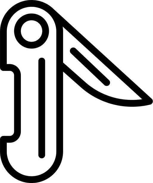 营刀图标轮廓风格图片下载