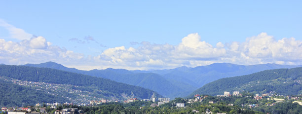 索契的空中全景图图片下载