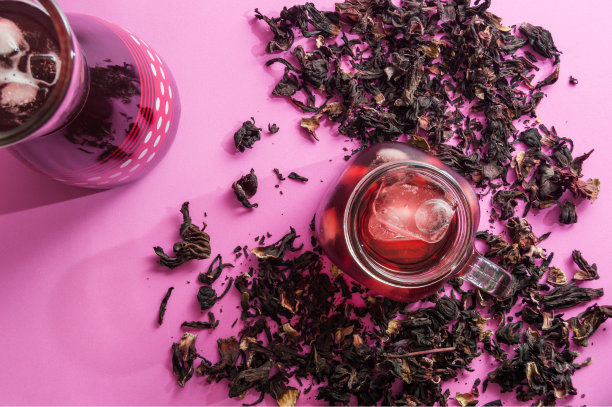 芙蓉花茶或牙买加水果茶图片下载