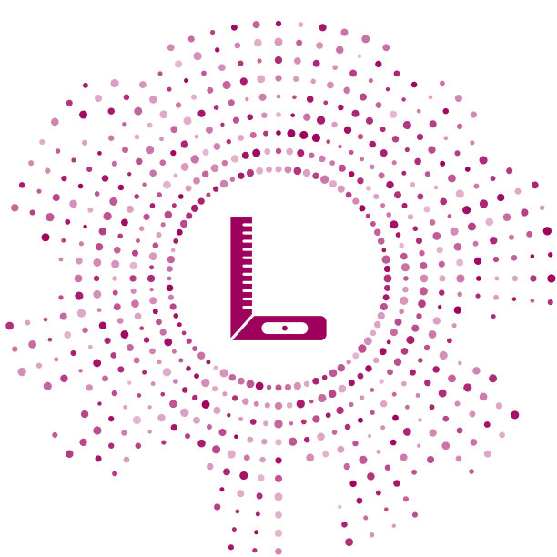 紫色角标尺图标孤立在白色图片下载