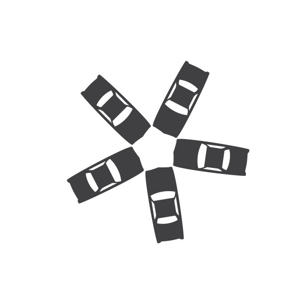 汽车漩涡圆形装饰标志图片下载