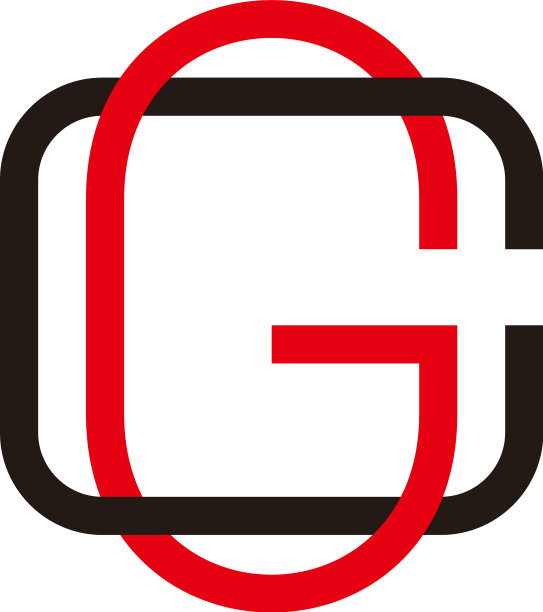 字母GC彩色重叠线条符号图片下载