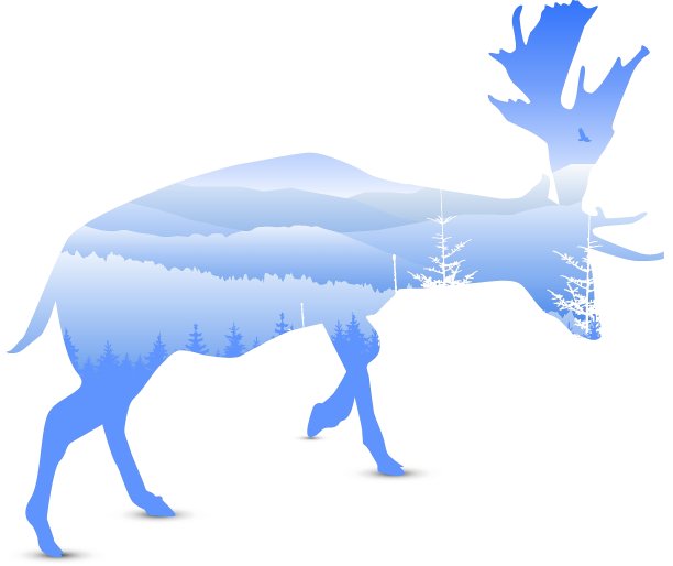 鹿的剪影图片下载