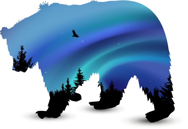 轮廓的熊图片下载