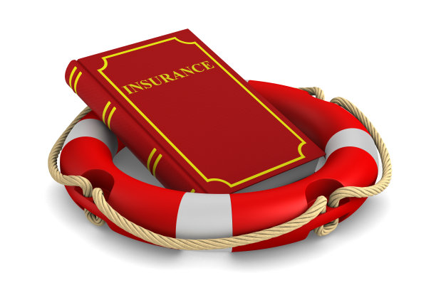 白色背景上的红皮书和救生圈。孤立的3 d演示图片下载