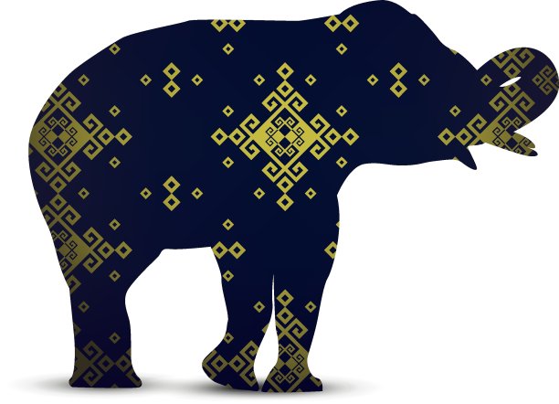 轮廓的大象图片下载