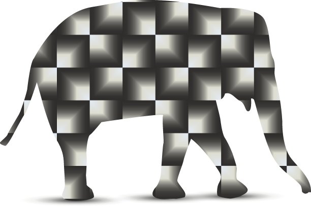 轮廓的大象图片下载