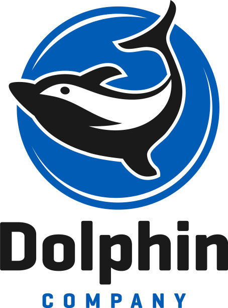 海豚标志设计图片下载