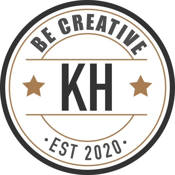 首字母kh优雅标志设计模板图片下载