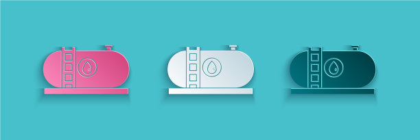 剪纸油气工业厂房图片下载