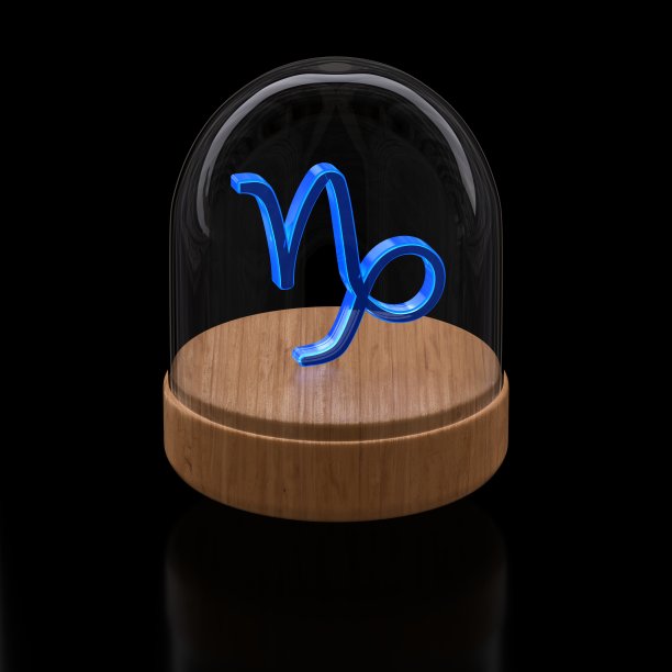 发光的黄道星座在玻璃穹顶-摩羯座图片下载