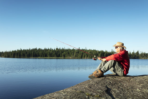 诺平省公园黑湖捕鱼加拿大马尼托巴省图片下载