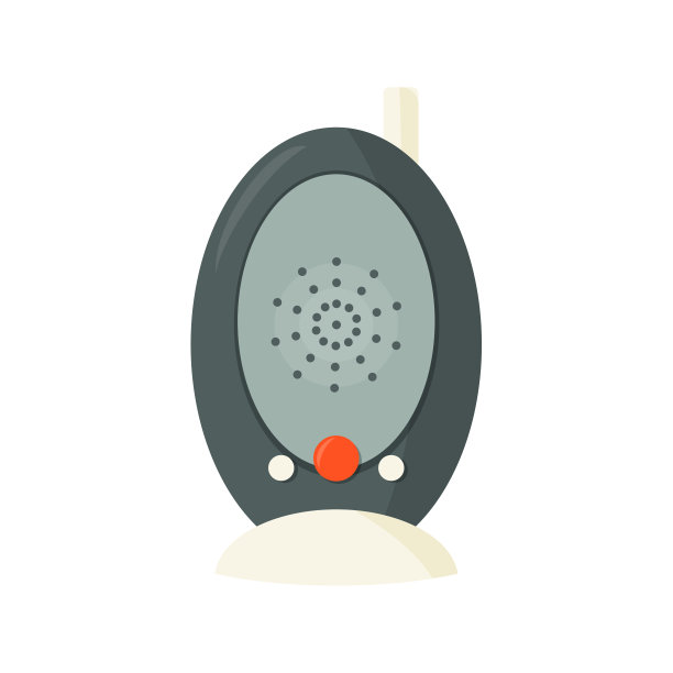 安全的睡觉。婴儿监视器矢量插图。孤立在白色背景上。图片下载