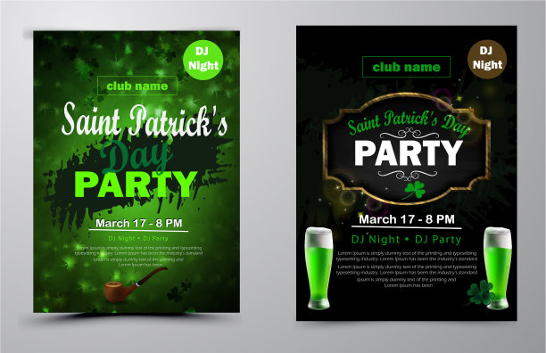 圣帕特里克节海报集图片下载