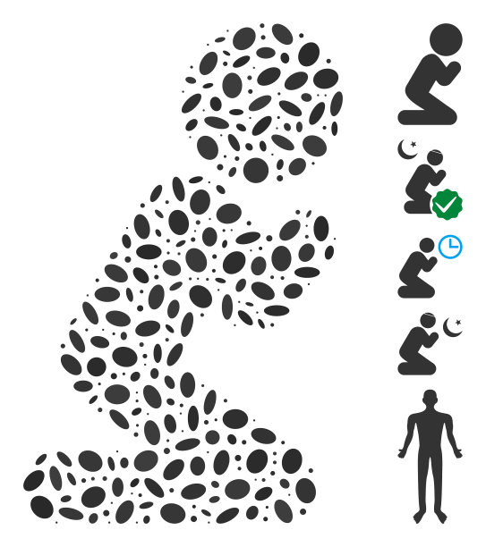 椭圆马赛克儿童祈祷图片下载