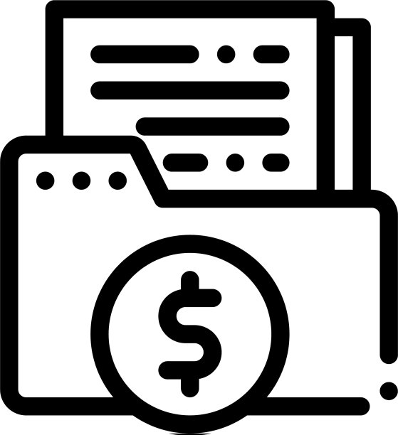 金融文件图标轮廓图片下载