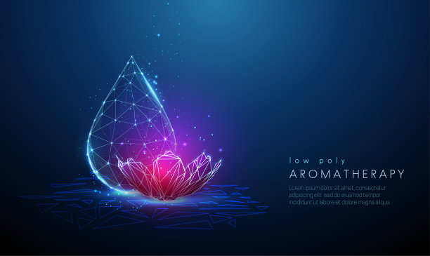 用数字紫花抽取水滴。图片下载