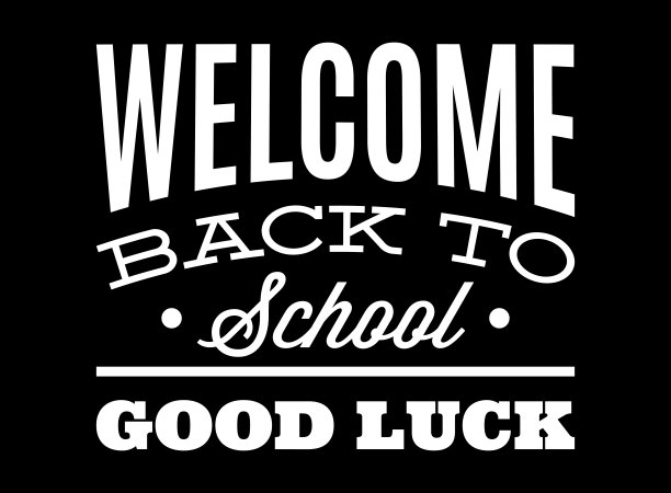 向量的复古图案。回到学校。黑色背景图片下载