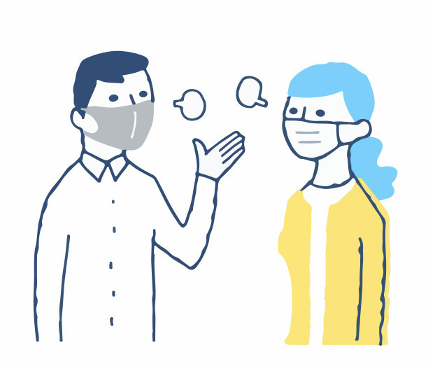 男男女女戴着面具，小声说话图片下载