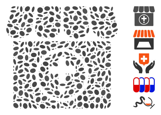 椭圆马赛克药店图片下载