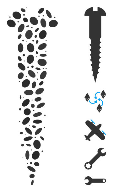 椭圆马赛克螺丝图片下载