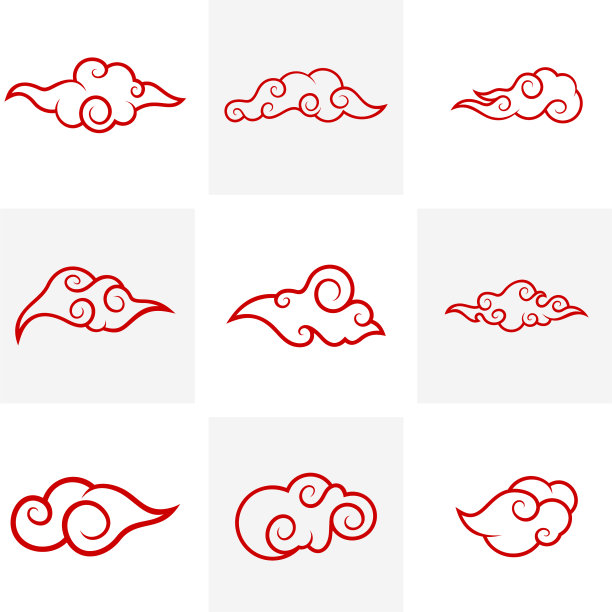 设置抽象云标志设计模板图片下载