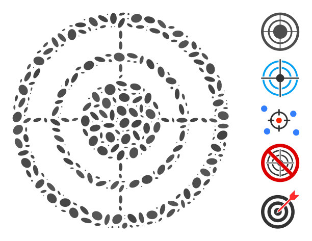 点马赛克圆形靶图片下载