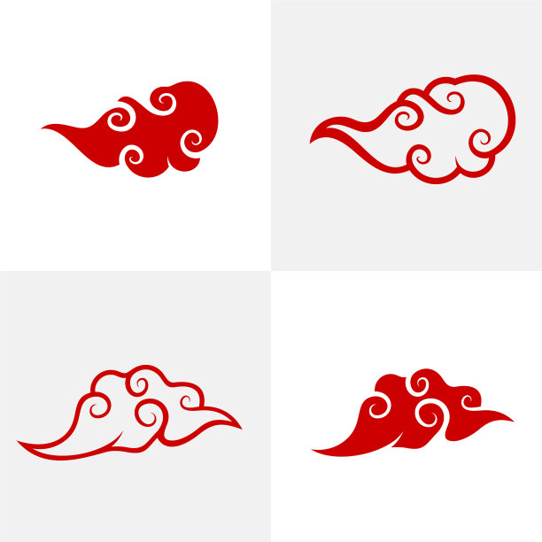 设置抽象云标志设计模板图片下载