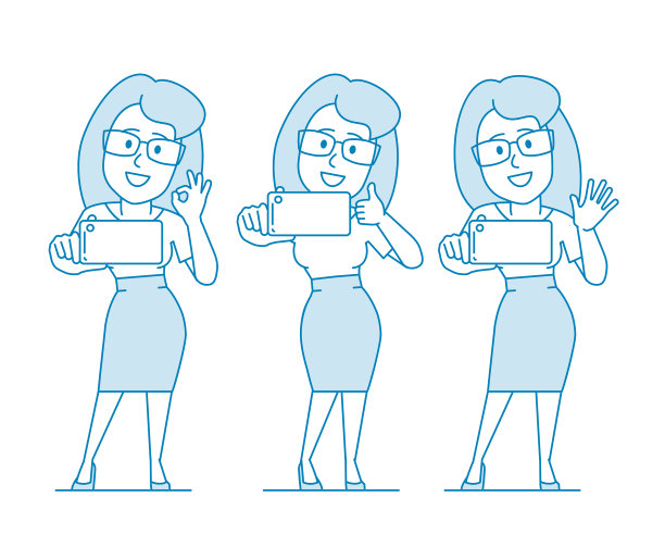 女办公室职员自拍图片下载