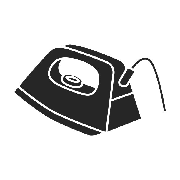 家用蒸汽熨斗黑色图标图片下载