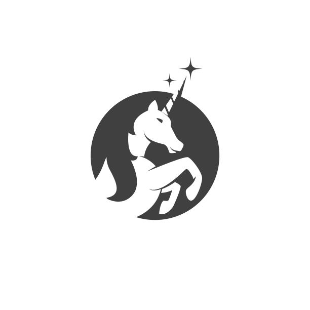 独角兽图标矢量插图图片下载