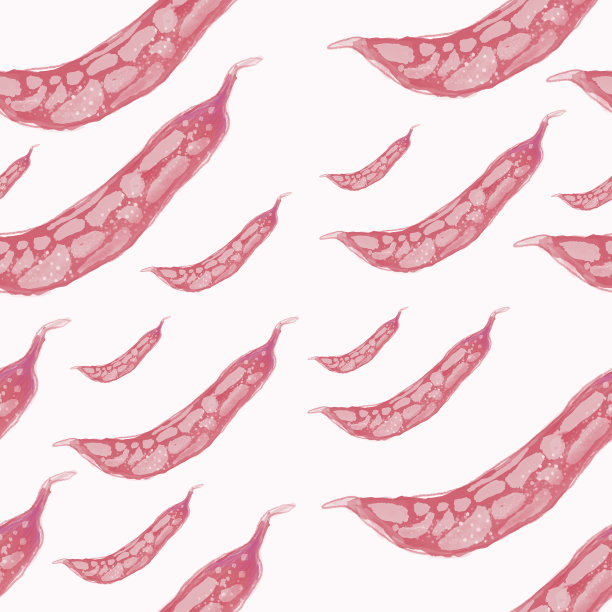 动画的蔓越莓豆图案，理想的素材主题，如烹饪和素食食谱图片下载