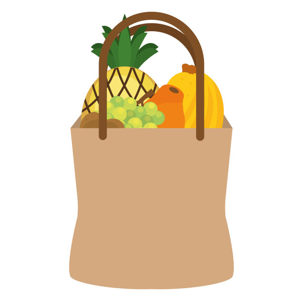 食品杂货袋图标图片下载