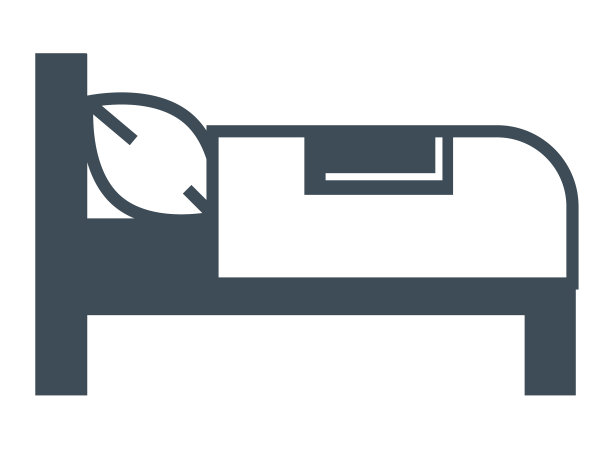 酒店床孤立的图标卧室家具图片下载