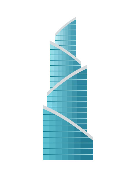 摩天楼大楼，现代大楼，扁平办公室图片下载