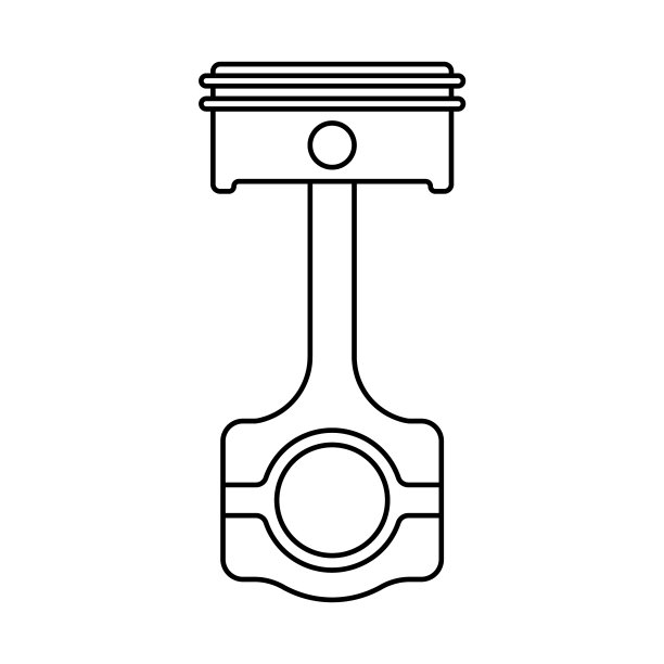 汽车活塞图标线性图标金属圆柱形图片下载