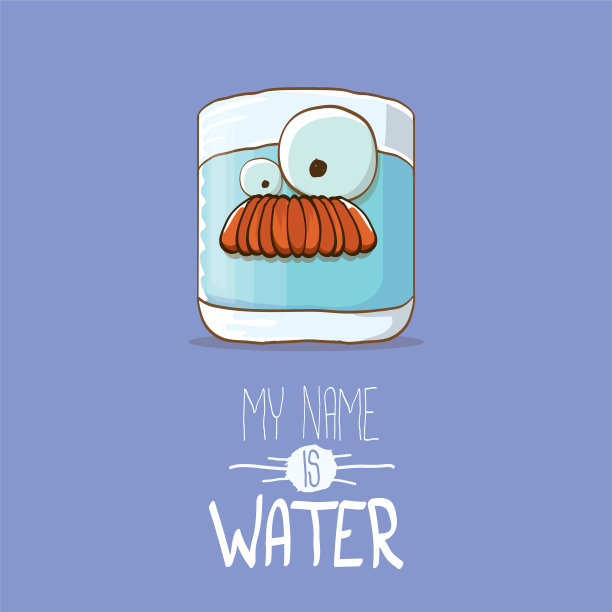 滑稽的卡通可爱的微笑仍然水杯图片下载