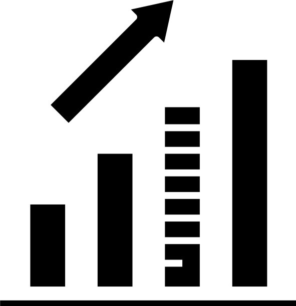 趋势图黑色图标概念图片下载