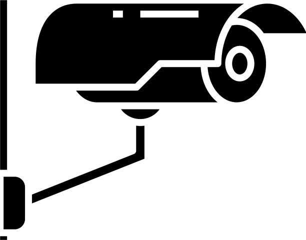 视频观察黑色图标概念图片下载