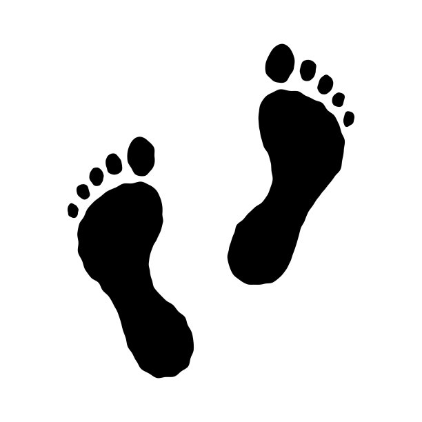 图标人类足迹图片下载