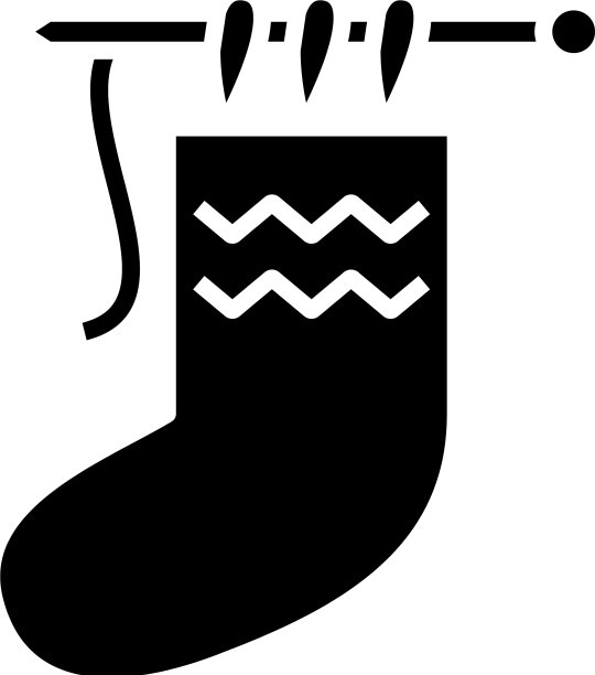 暖袜子黑色图标概念图片下载