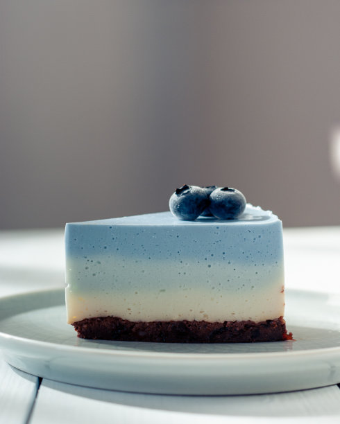 美丽的蓝纹奶酪蛋糕的宁静图片下载