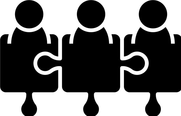 团队部分黑色图标概念图片下载