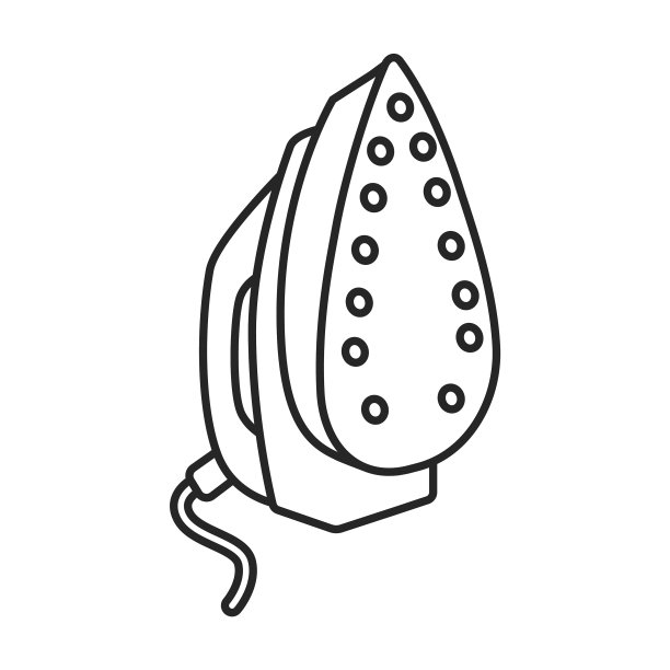 蒸汽熨斗家居服装轮廓图标图片下载