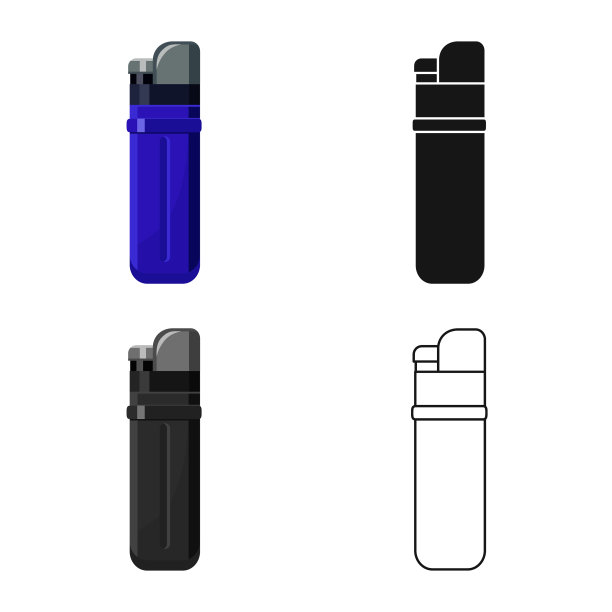 设计打火机和照明标识网页图片下载